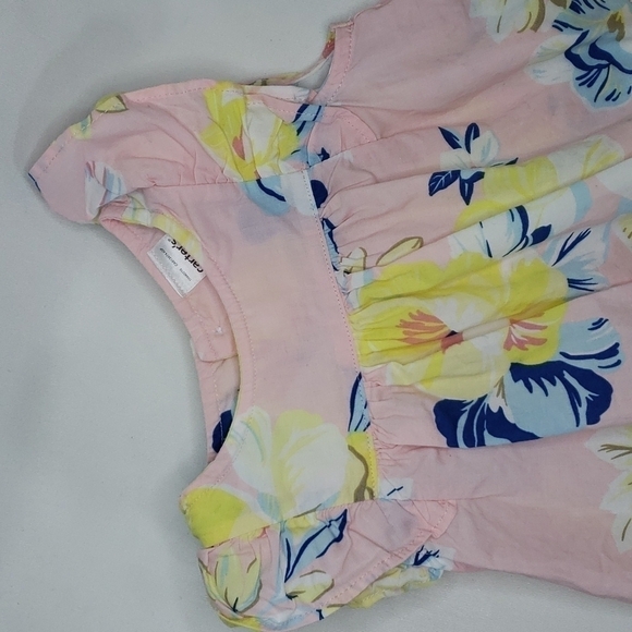 3/$30 NWT CARTER'S Floral Ruffle Dress Lightweight + Matching Diaper Cover - Picture 2 of 5